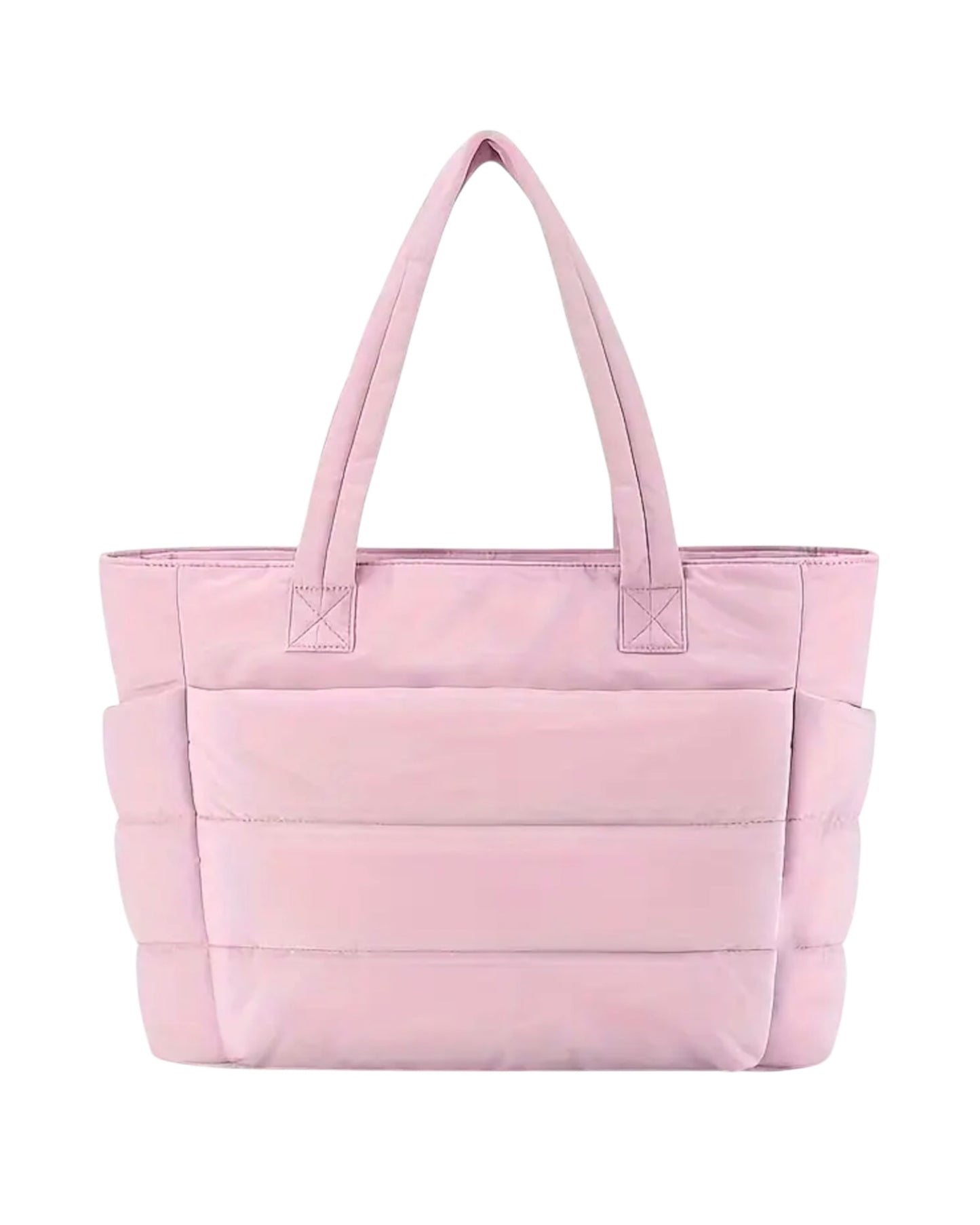 Pastel Pink Puffer Tote Bag