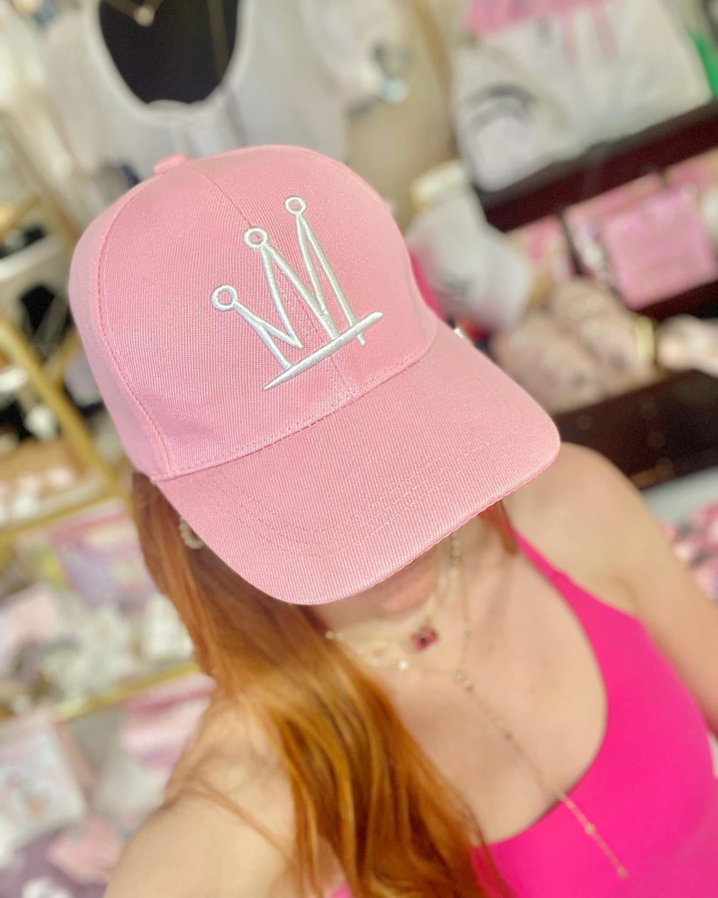 Embroidered Crown Baseball Cap