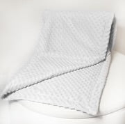 Grey Minky Dot 40X40 Plush Blanket
