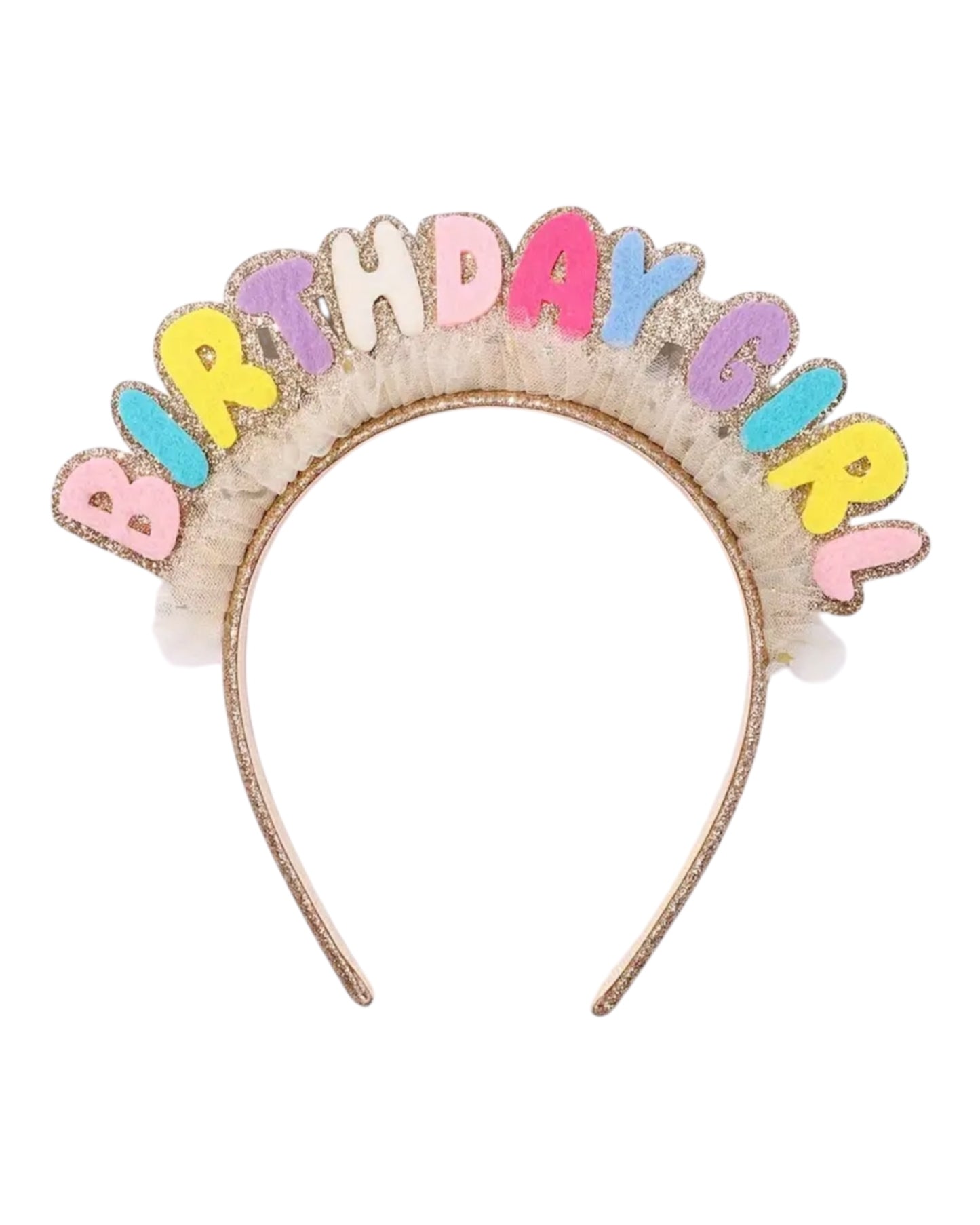 “Birthday Girl” Sparkle Tulle Headband