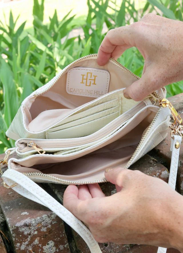 Liz Crossbody Bag - Ivory Patent