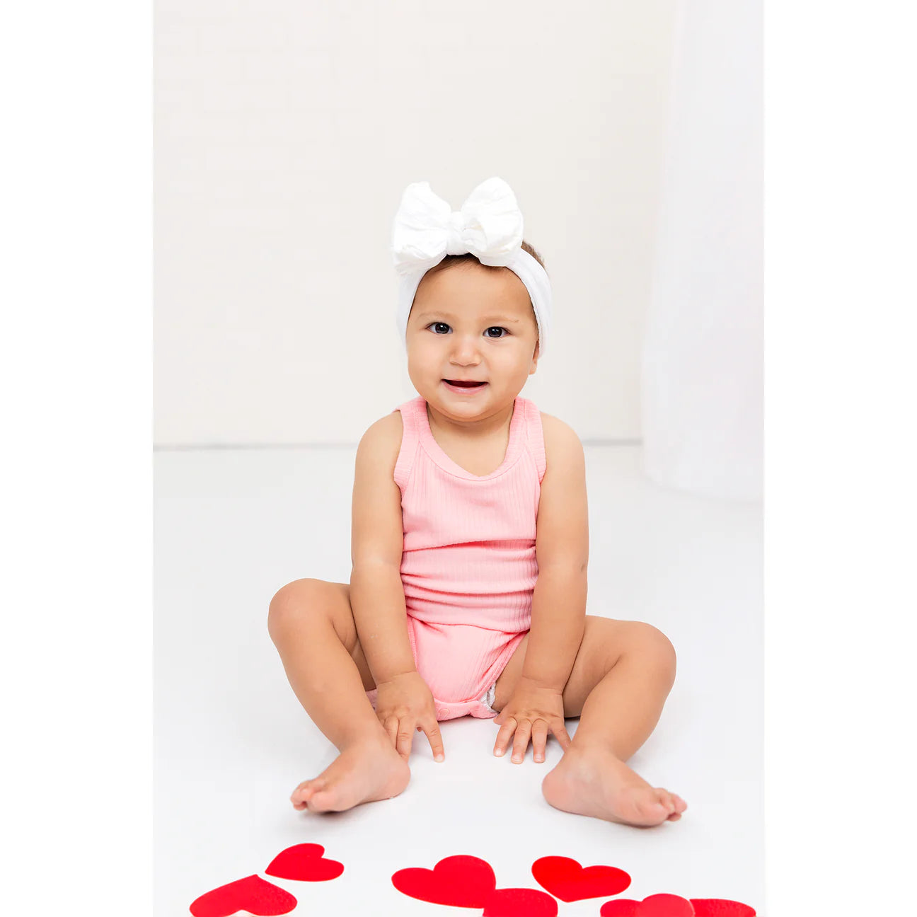 Bubble Gum Ribbed Organic Cotton Baby Onesie