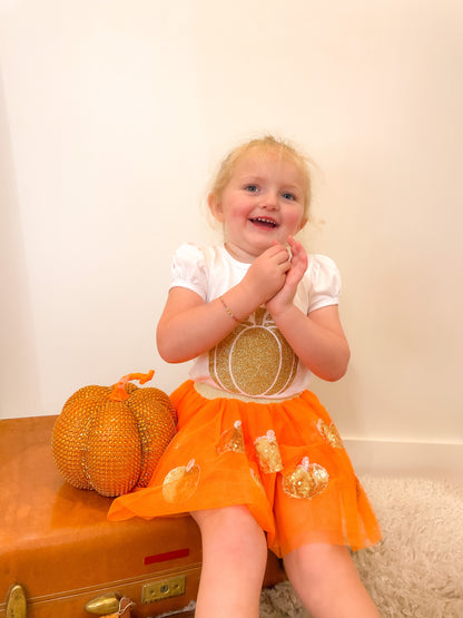 Orange Pumpkin Sequin TuTu