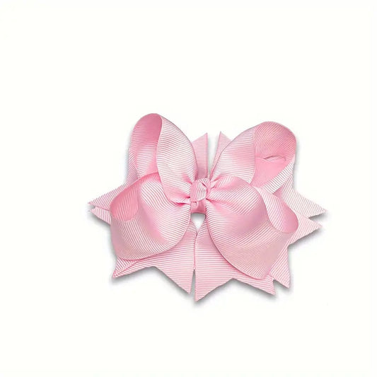 Layered Ballet Pink Bow (4.5")