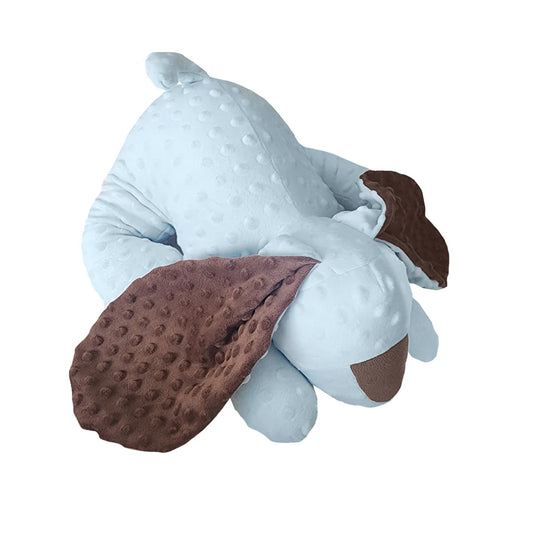 Blue Minky Dot Puppy Plush Toy