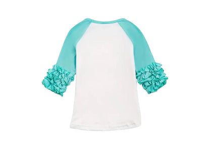 Merry & Bright Teal Icing Sleeve Top