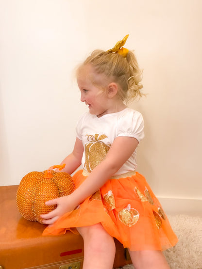 Orange Pumpkin Sequin TuTu