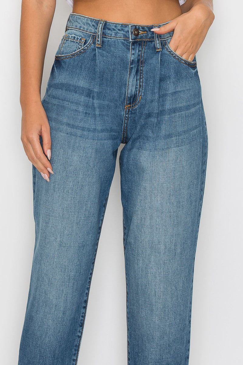 Loose Fit High Rise Denim Jean