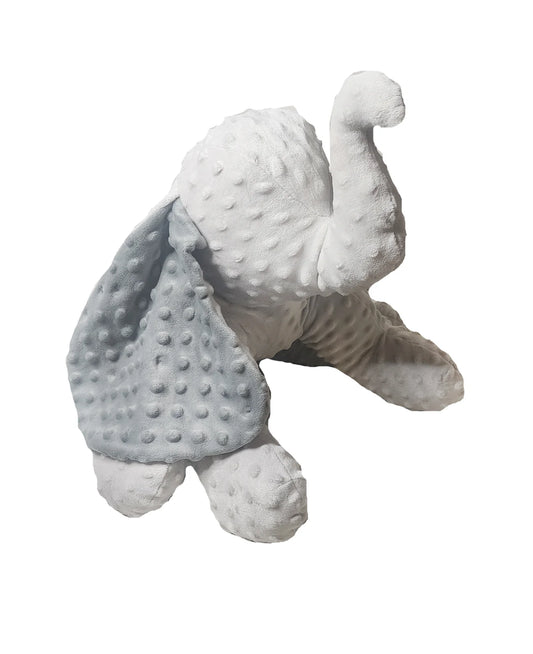 Grey Minky Dot Elephant Plush Toy