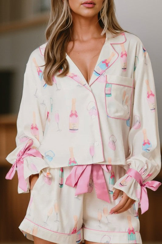 Whimsical Dreams Bow Knot Pajama Set