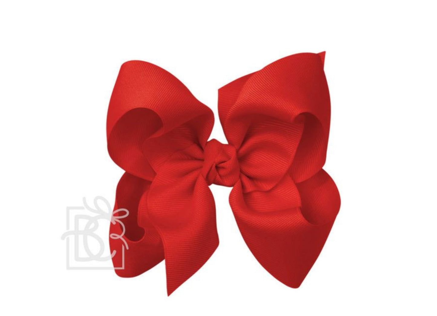 Signature Grosgrain Double Knot Bow On Clip - Red