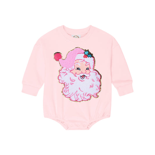 Baby Pink Vintage Santa One Piece