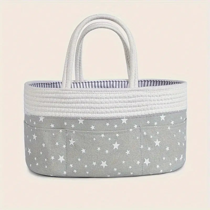 Woven Baby Storage Basket - Grey