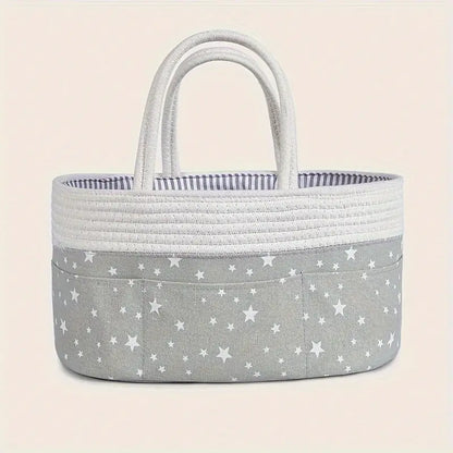 Woven Baby Storage Basket - Grey