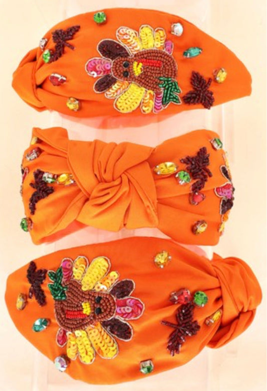 Gobble Gobble Turkey Seedbead HeadBand