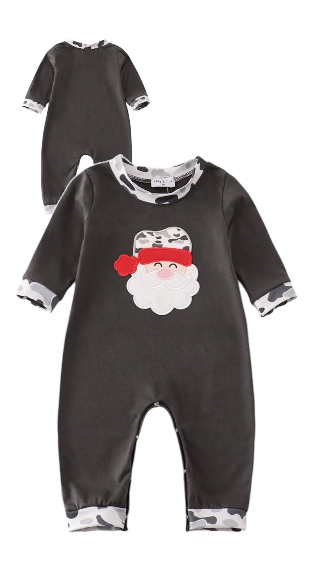 Camo Santa Baby Boy Romper