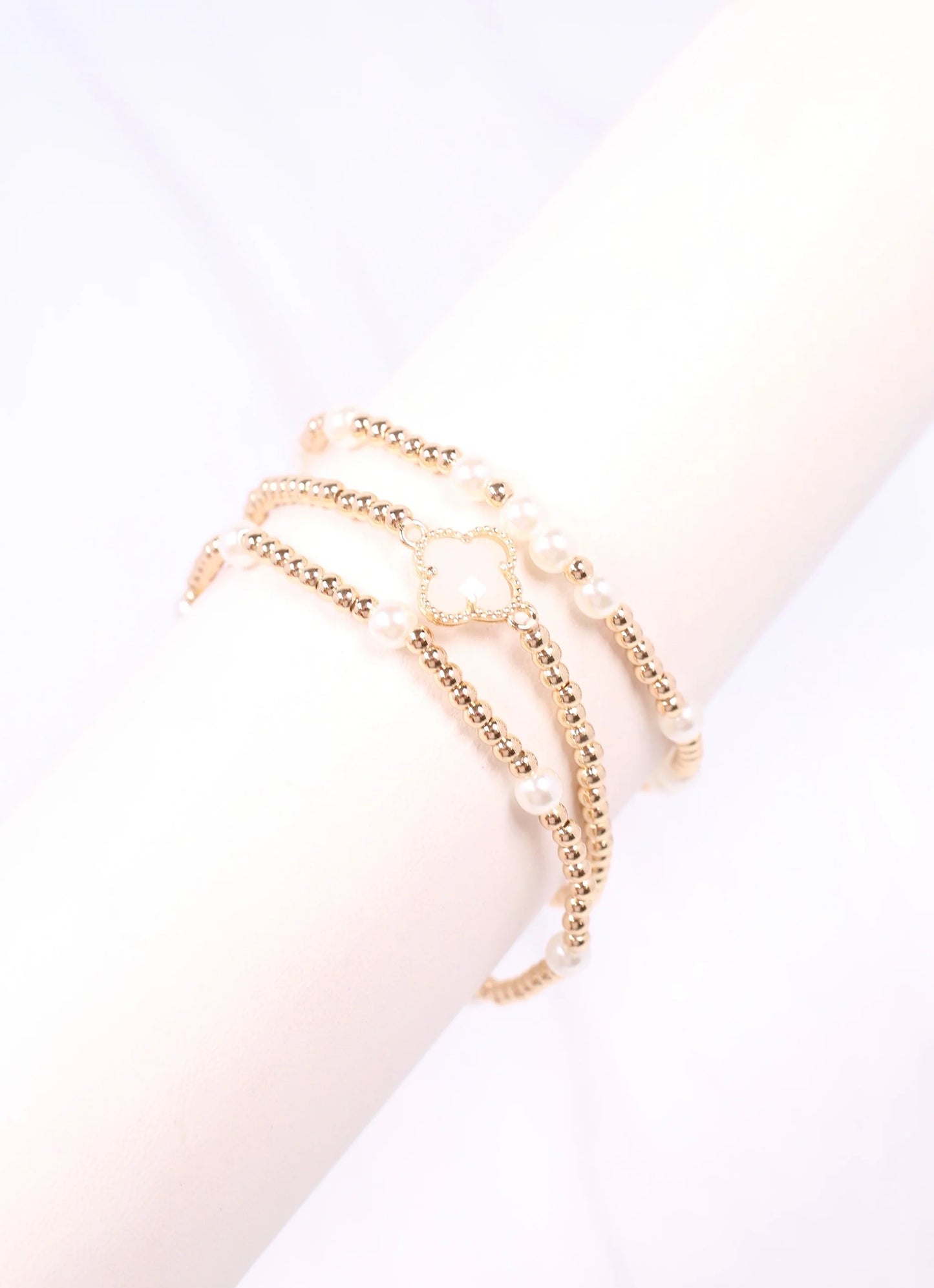 Pollack Gold & Pearl Bracelet Stack