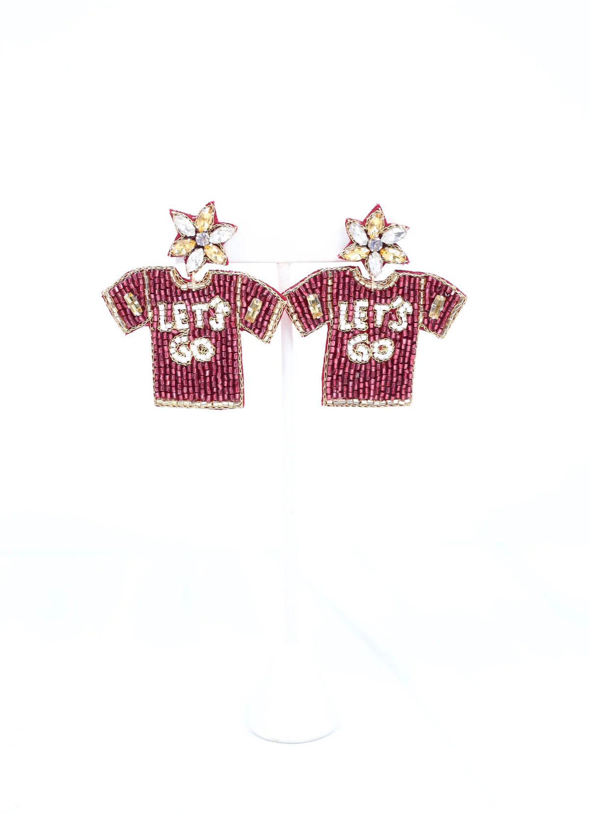 Let's Go Jersey Beaded Earring