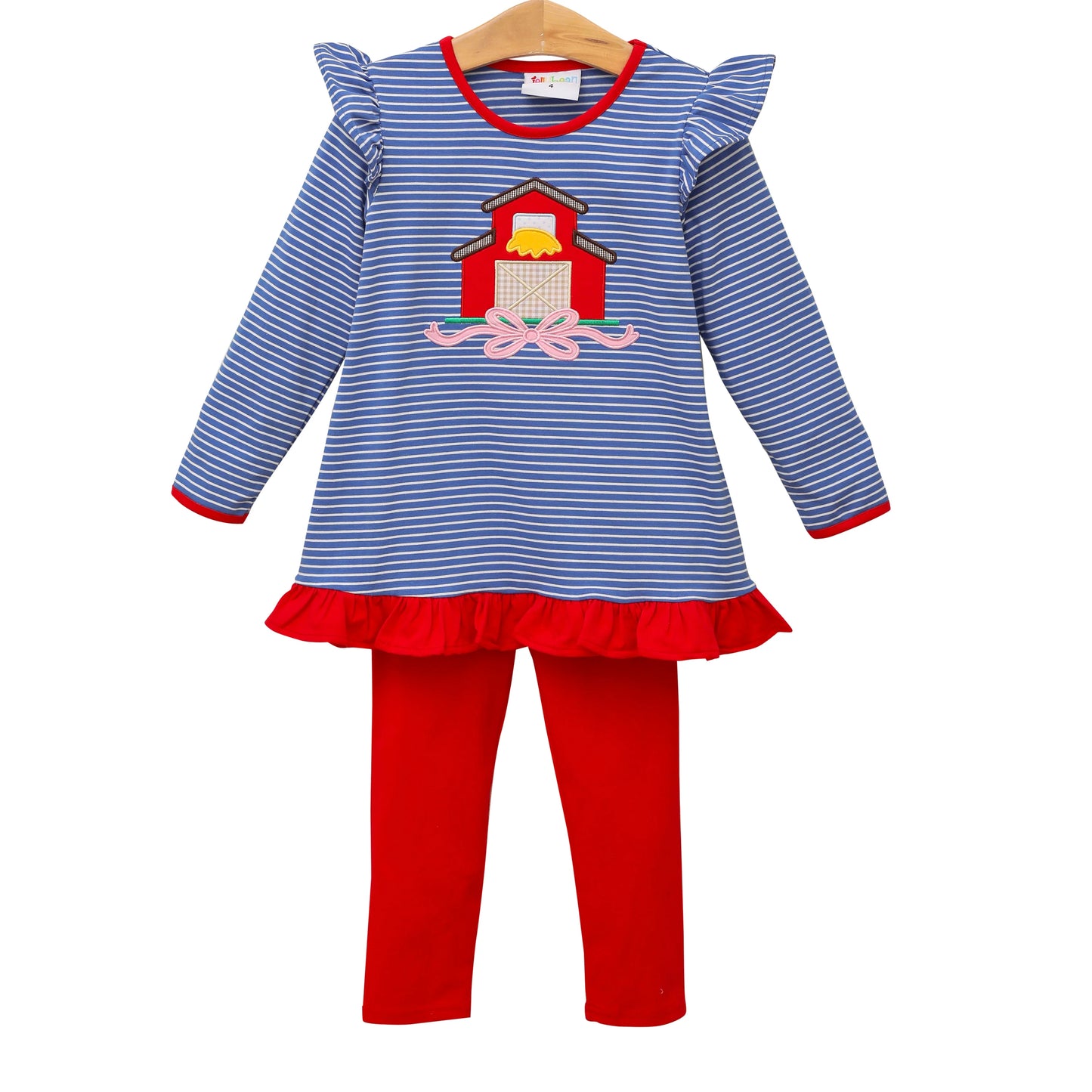 Farm Animal Barn Appliqué Flutter Pant Set