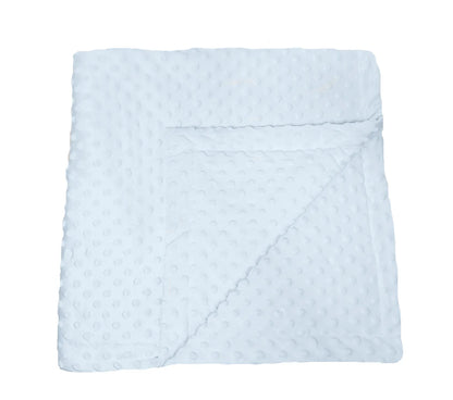 Blue Minky Dot 40X40 Plush Blanket