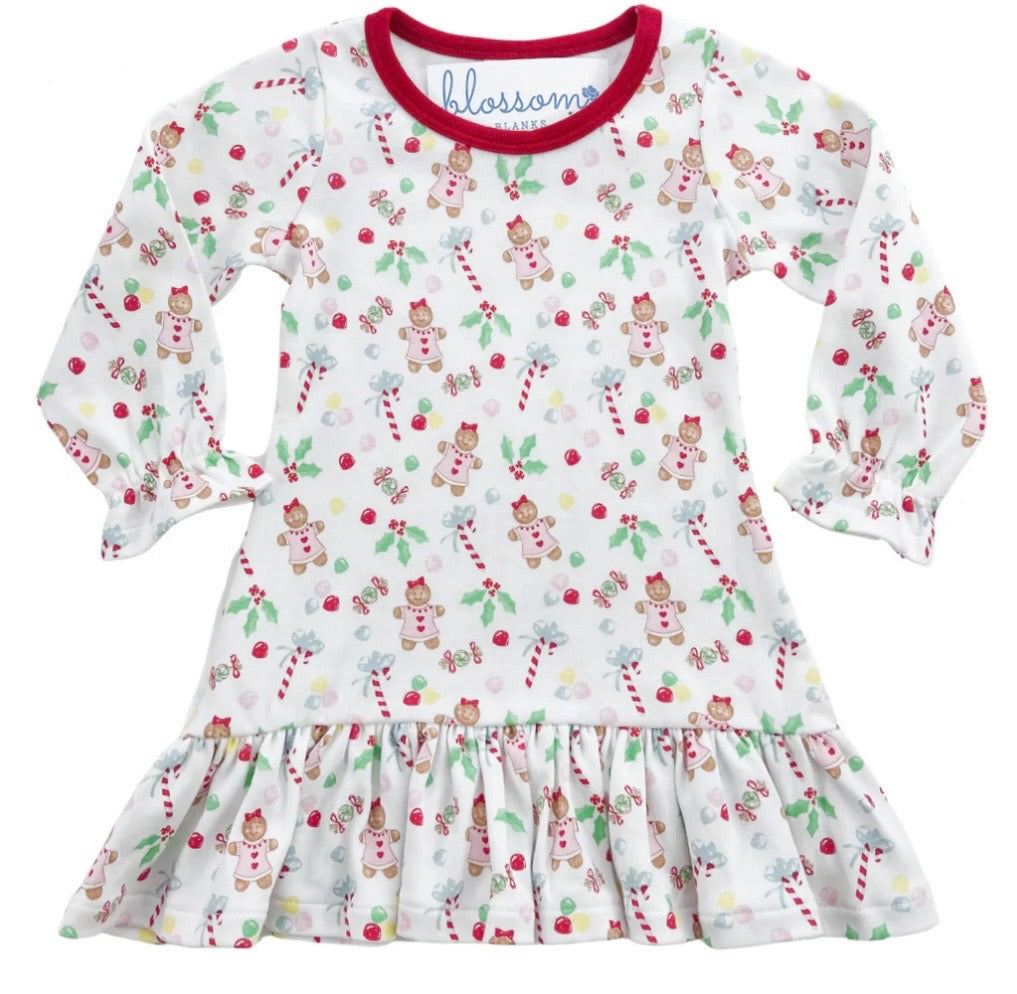 Gingerbread Girls - Kids Long Sleeve Fitted Nightgown