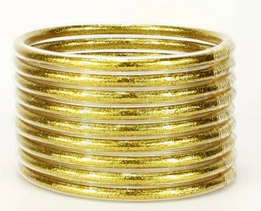 Glistening Gold Bangle Set