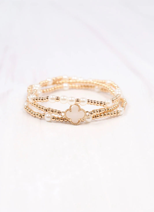 Pollack Gold & Pearl Bracelet Stack