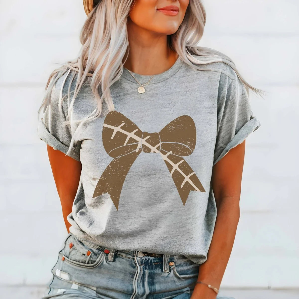 Football Bow Bella Tee