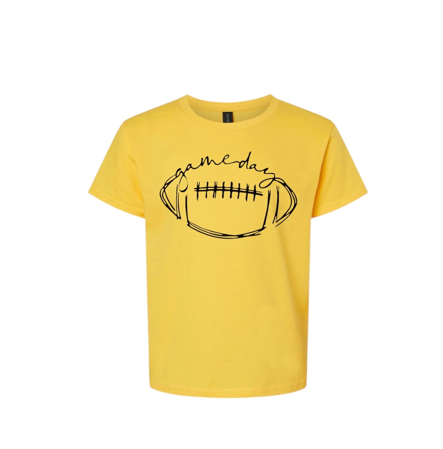 Game Day Graphic Football Tee - Gold