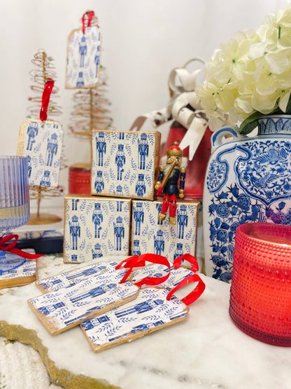 Blue Chinoiserie Nutcracker Canvas