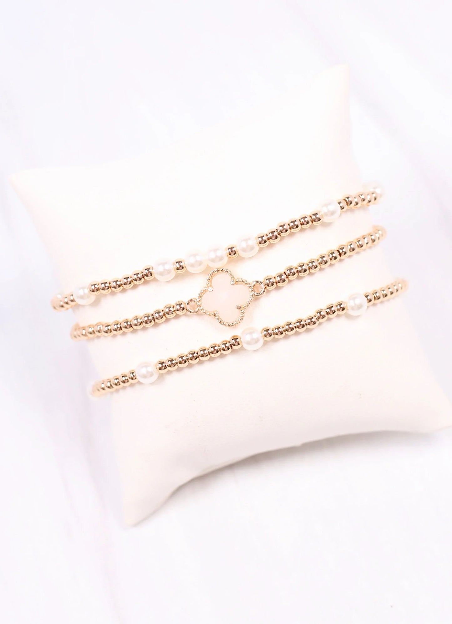 Pollack Gold & Pearl Bracelet Stack