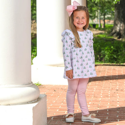 Pink Bows and Mistletoes Pants Set