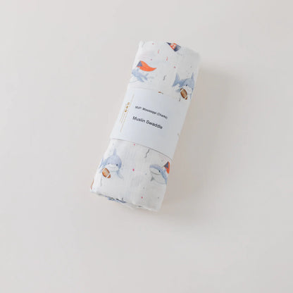 MVP: Mississippi Landsharks Organic Muslin Blanket