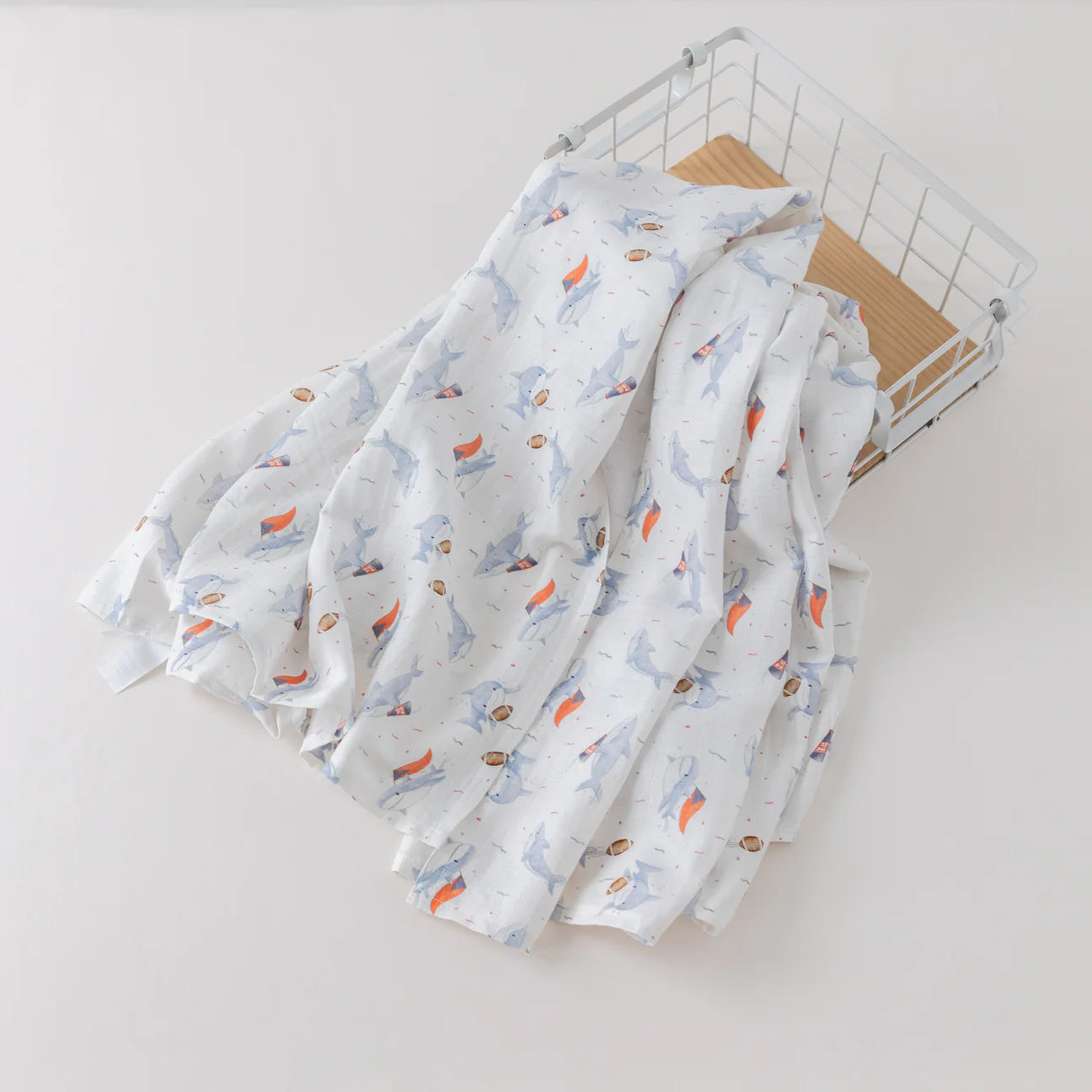 MVP: Mississippi Landsharks Organic Muslin Blanket