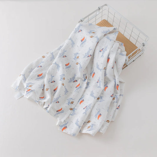 MVP: Mississippi Landsharks Organic Muslin Blanket