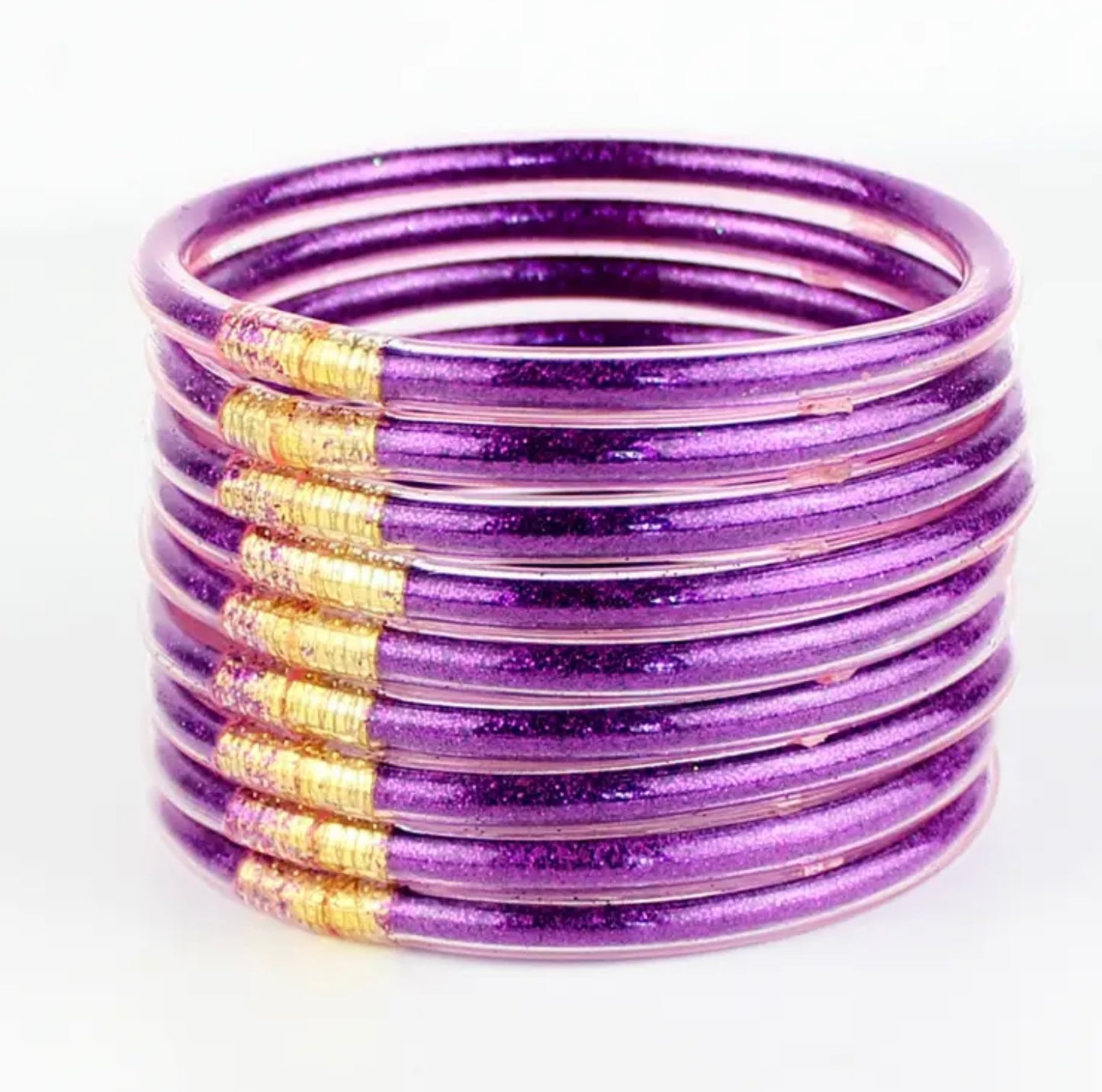 Purple & Gold Bangle Set