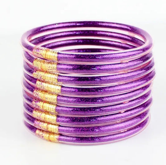 Purple & Gold Bangle Set