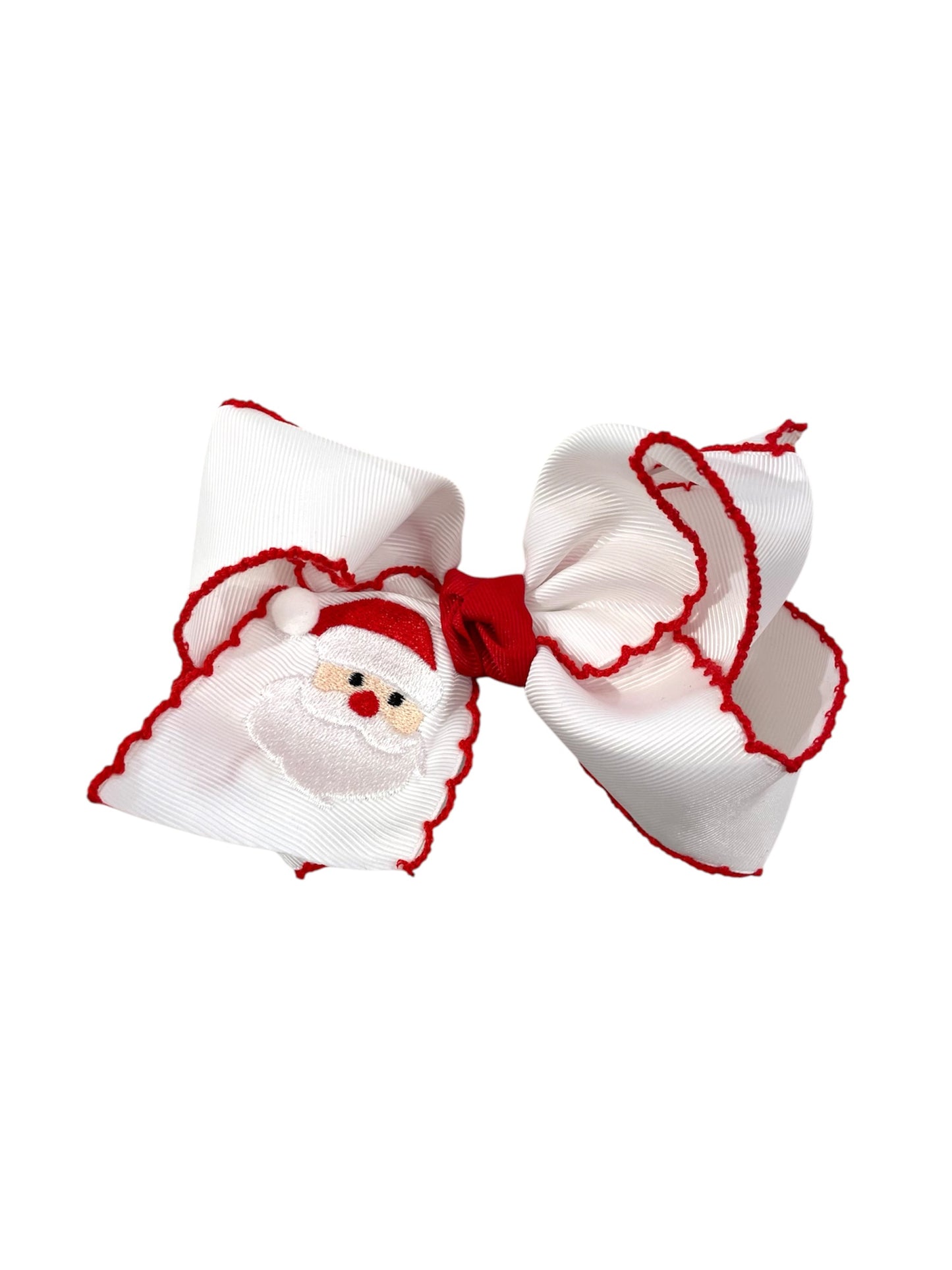 Santa Embroidery Jumbo Bow