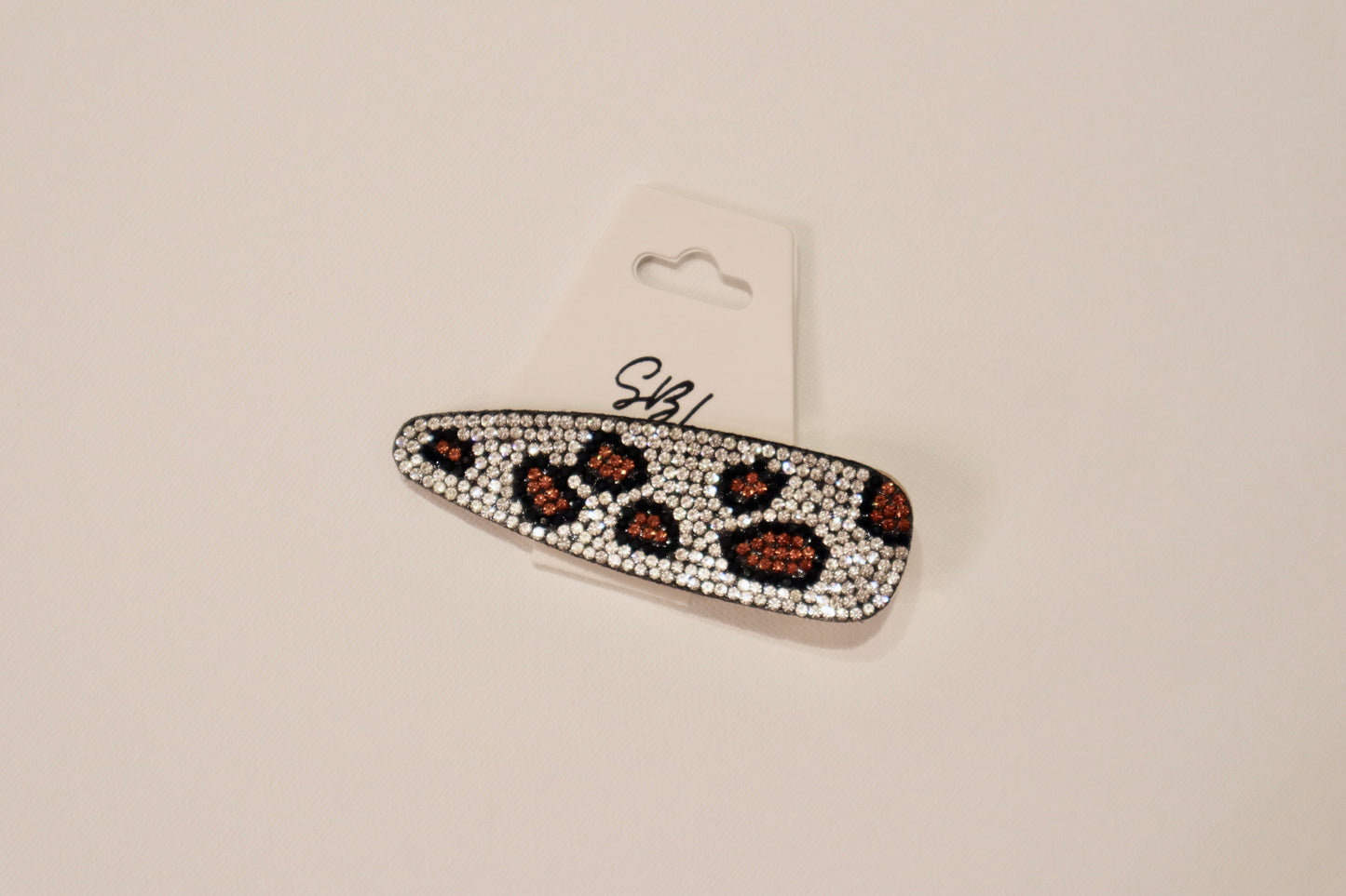 Bedazzled Cheetah Print Hair Clip