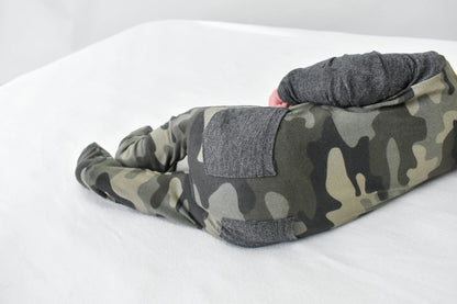 Camouflage Bamboo Zip Footie