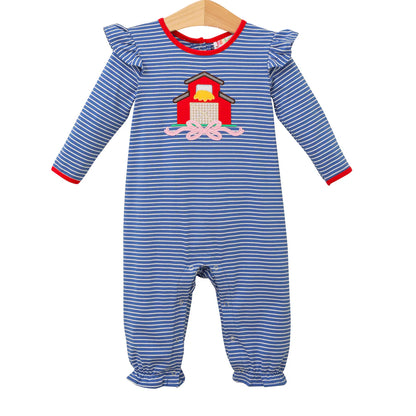 Farm Animal Barn Appliqué Flutter Romper