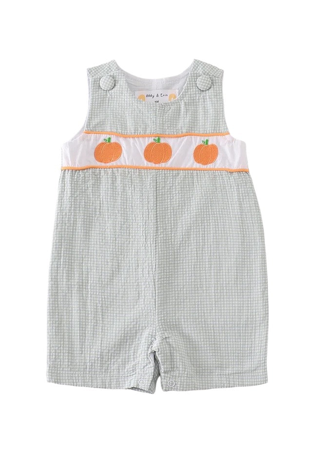 Smocked Sage Pumpkin Embroidery Jon Jon