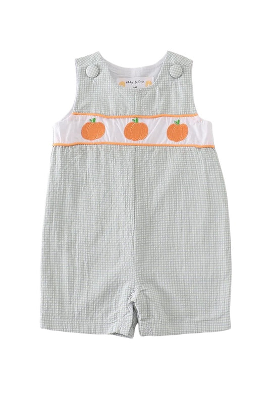 Smocked Sage Pumpkin Embroidery Jon Jon