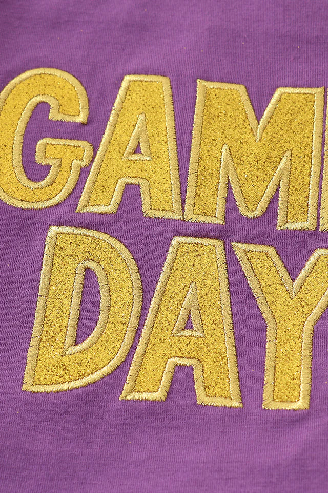 Game Day Glitter Appliqué Skort Set