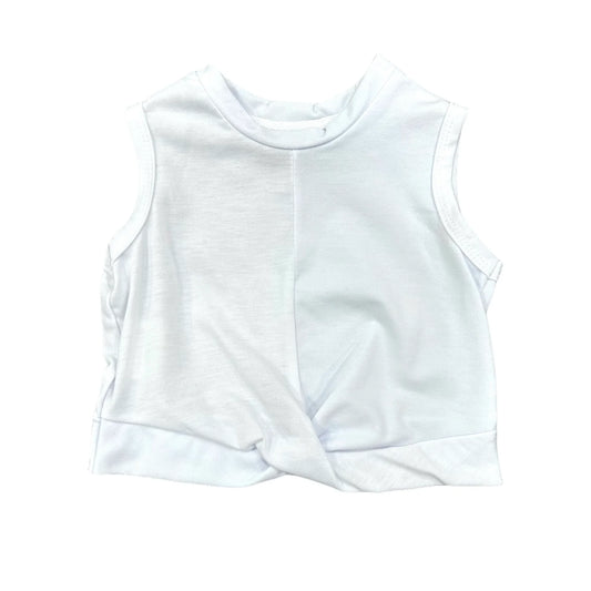 Girls Criss Cross Tank Top - White