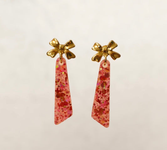 Blaire Bow Drop Earrings (long)