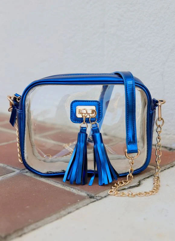 Addison Clear Crossbody - Royal