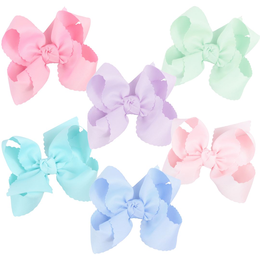 Scalloped Edge Bow (powder orchid)