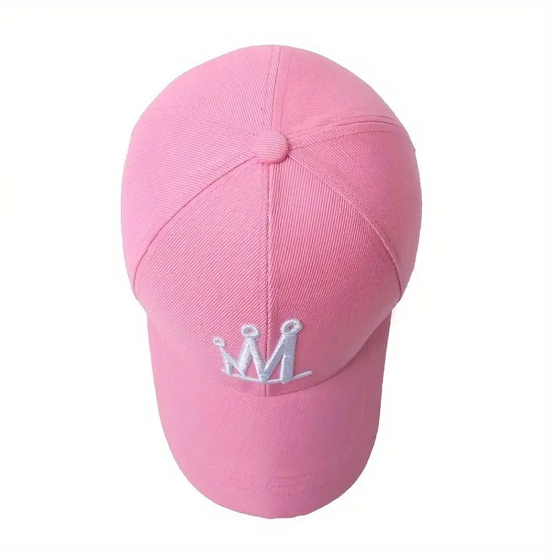 Embroidered Crown Baseball Cap