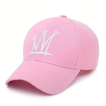 Embroidered Crown Baseball Cap